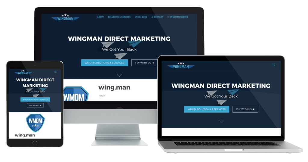 Thank you - Images of tablet, laptop and phone with WMDM website displayed