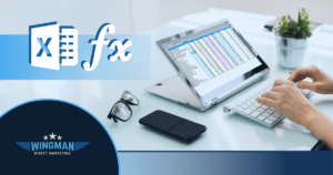Excel Formula - Image of person using spreadsheet on tablet